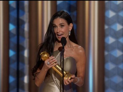 Demi Moore y Sebastian Stan ganaron en los Globos de Oro