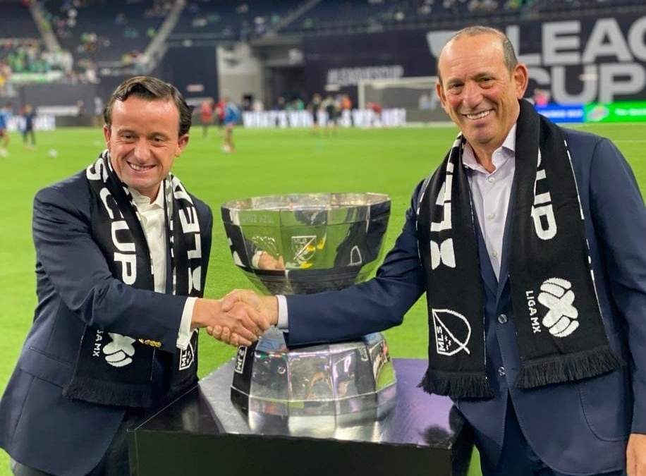 El dirigente durante el encuentro de la Leagues Cup Final