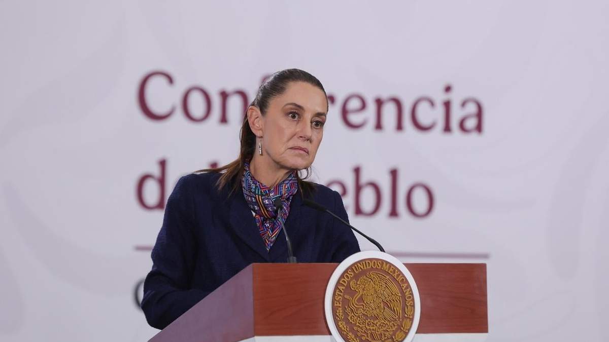 La presidenta Claudia Sheinbaum en la conferencia matutina de Palacio Nacional, el miércoles 18 de marzo de 2026