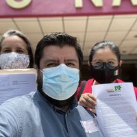 Activistas acuden al INE; piden quitar registro al Partido Verde