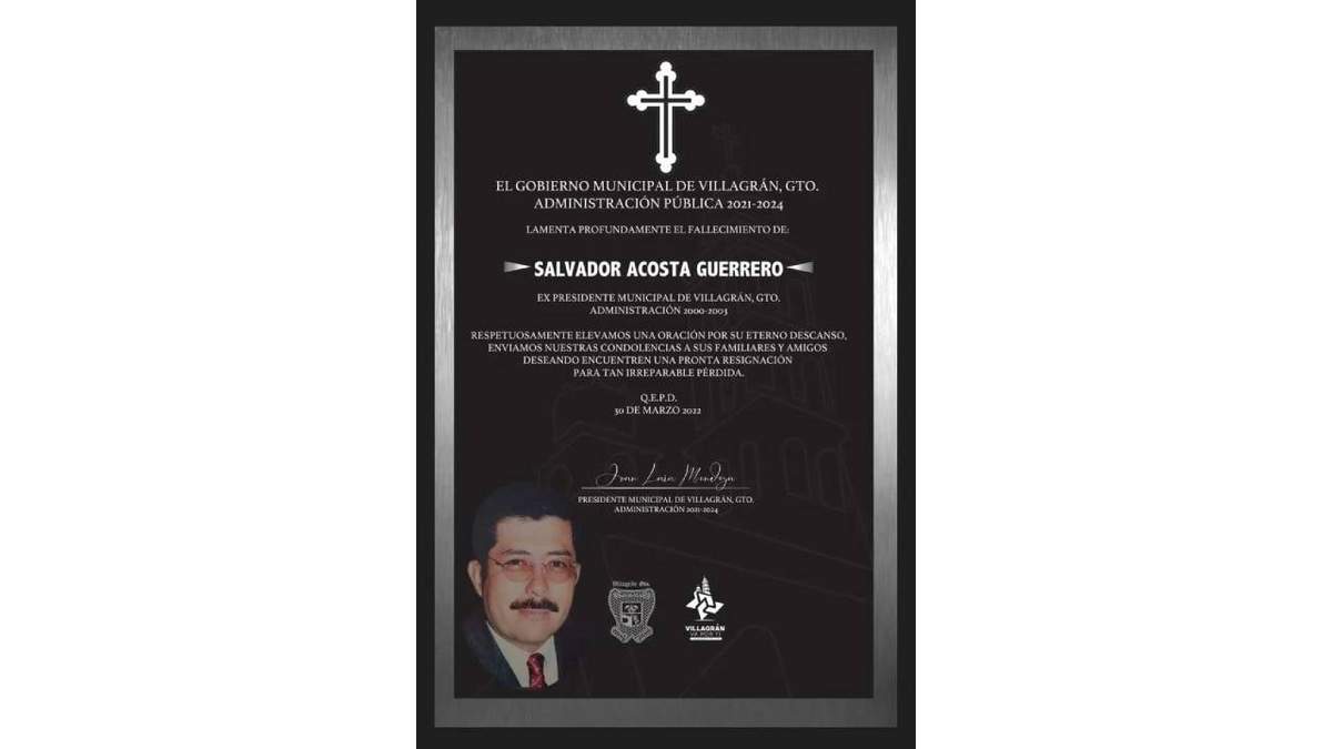 El exalcalde del PAN en Villagrán, Salvador Acosta Guerrero