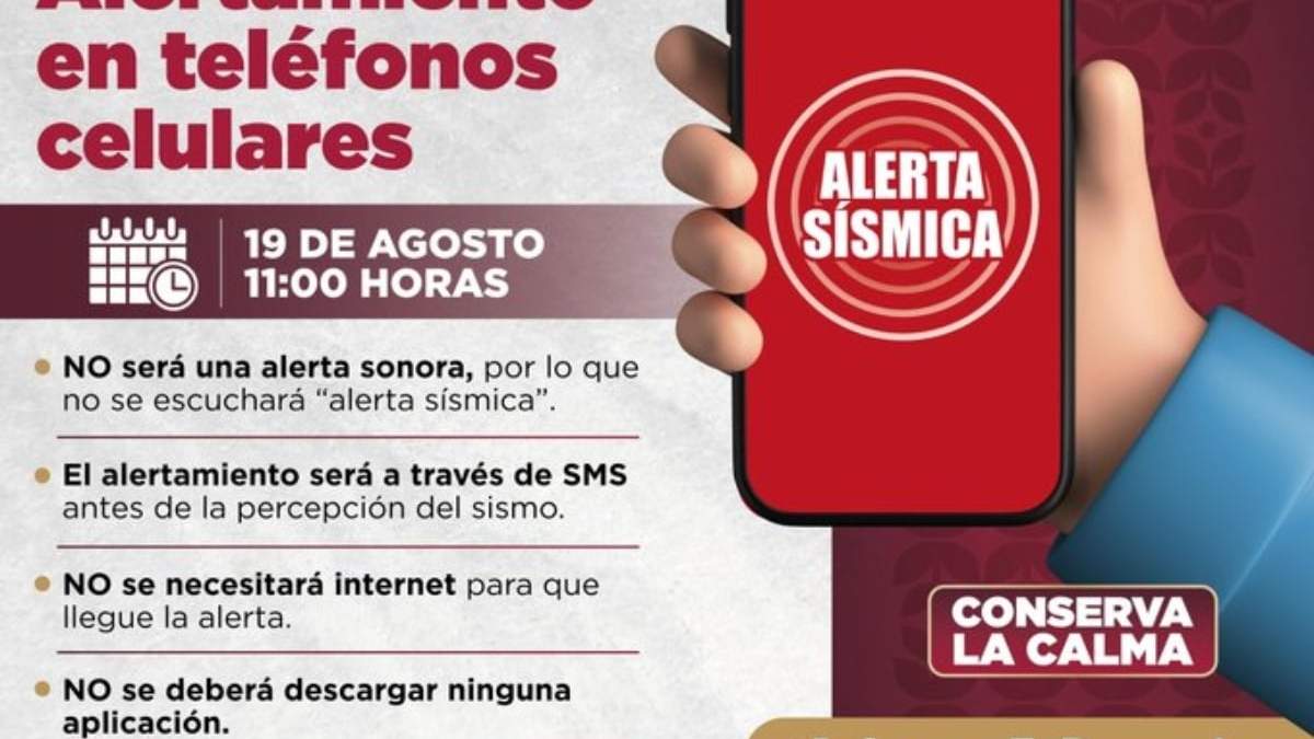 Prueba de alerta sísmica en celulares