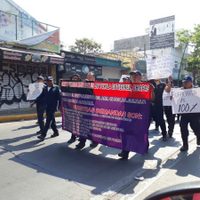 Con marcha, policías de Chiapas exigen prestaciones y seguridad para sus familias
