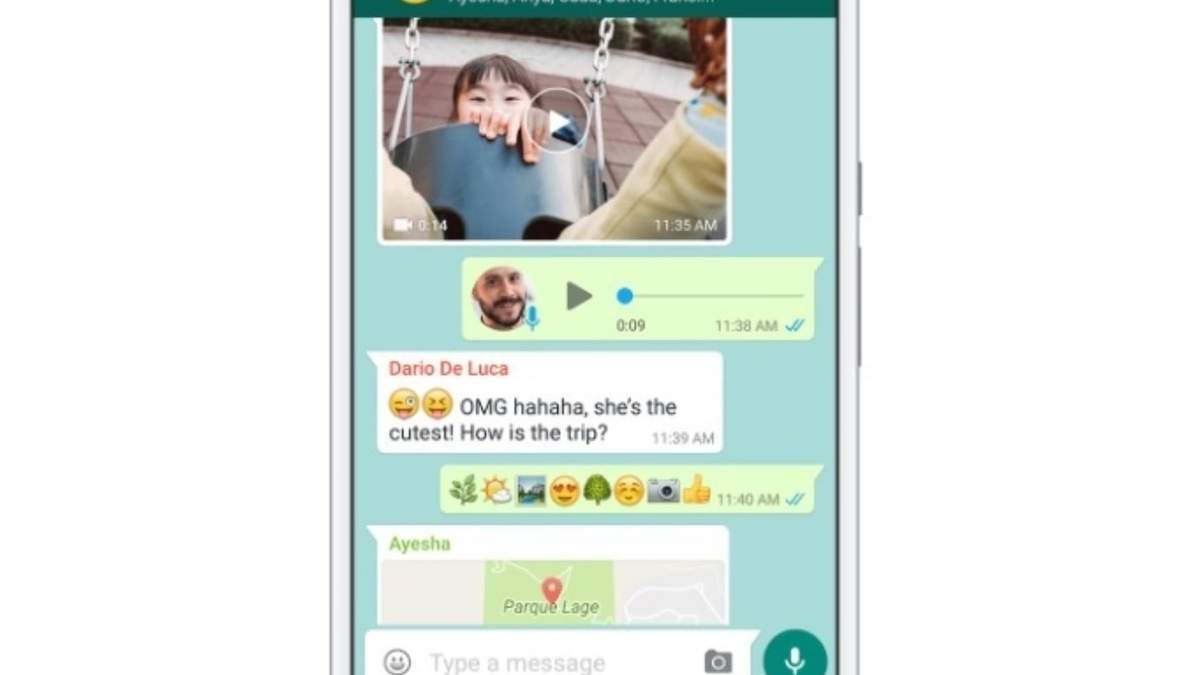 Chat grupal de WhatsAp