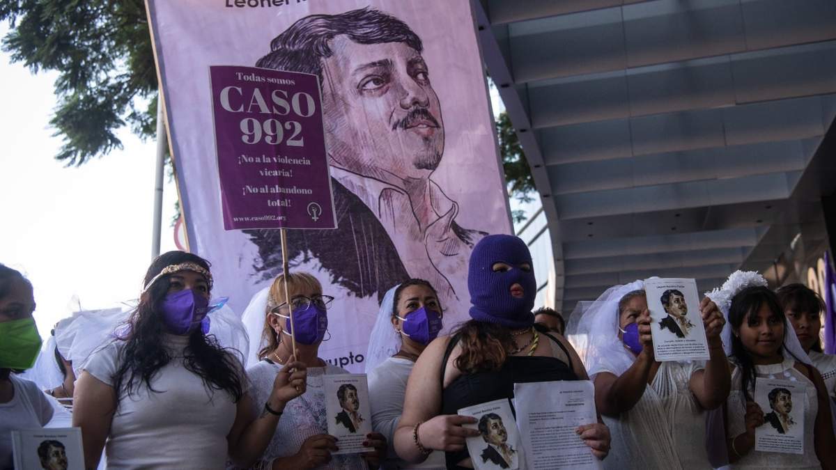 Manifestación del colectivo Caso 992 de mujeres y madres víctimas de violencia vicaria en México