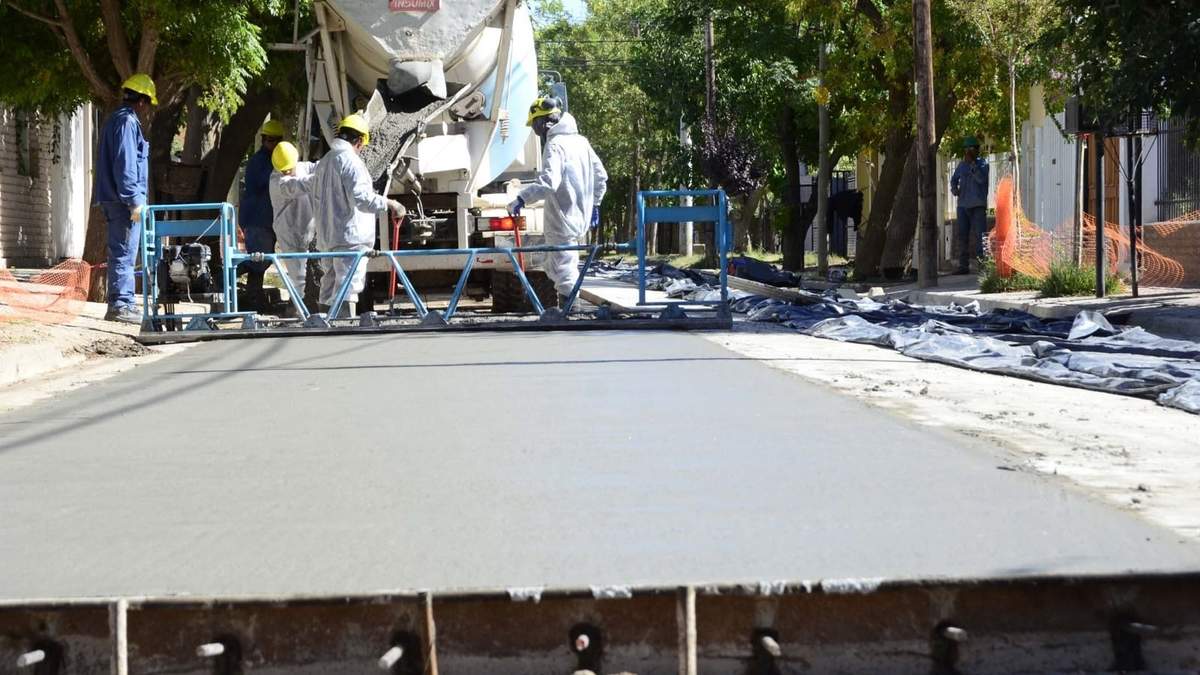 Obras de pavimentación en Neuquén Capital. Fuente: (Twitter)