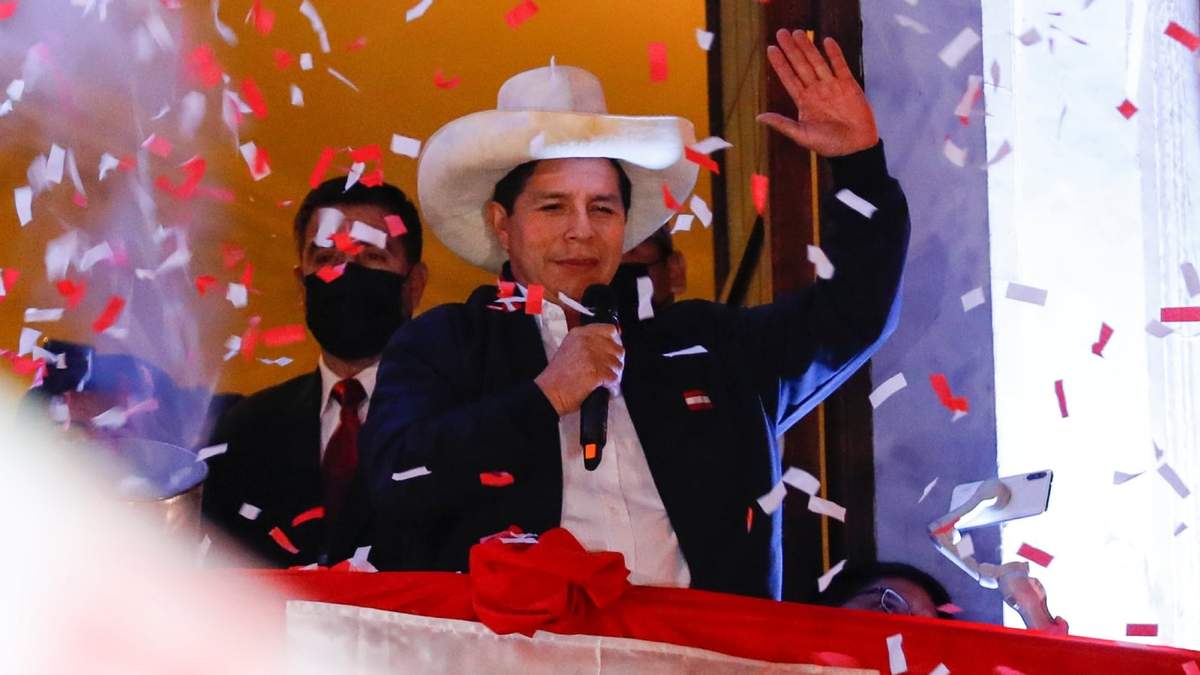 Pedro Castillo, presidente electo de Perú. Fuente: (Twitter)