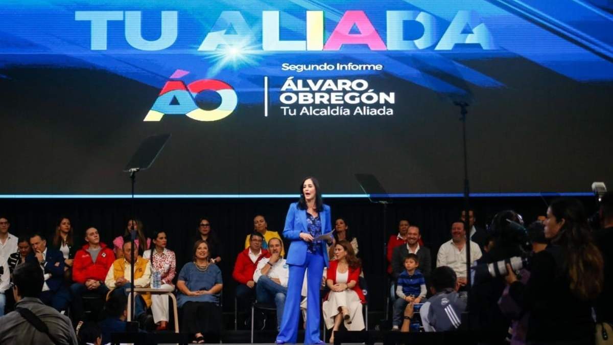 La alcaldesa de Álvaro Obregón, Lía Limón, en su segundo informe de gobierno