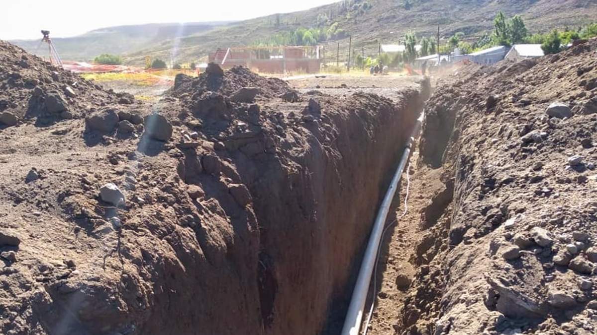 Trabajos en El Huecu. Fuente: (Twitter)