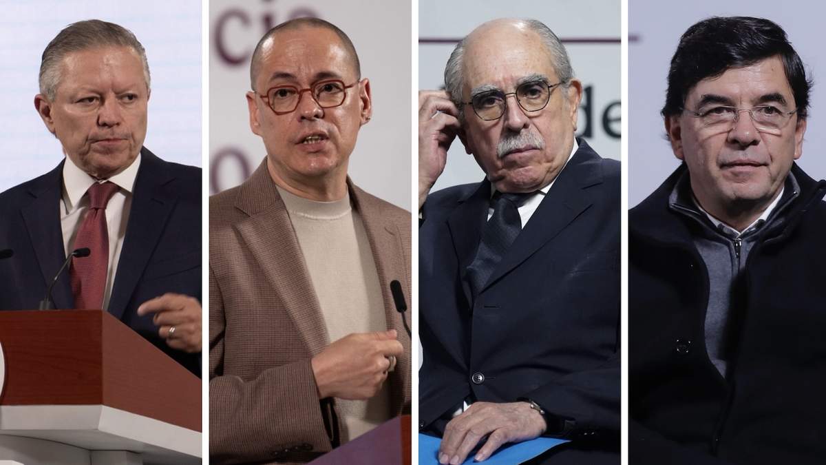 Arturo Zaldívar, José Merino, Pablo Gómez y Jesús Ramírez Cuevas