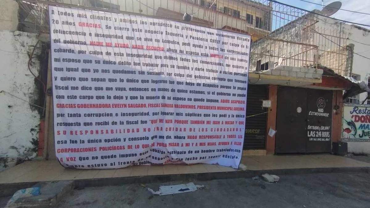 La taquería y pozolería Chely cierra sus puertas en Acapulco, una ciudad agobiada por la extorsión