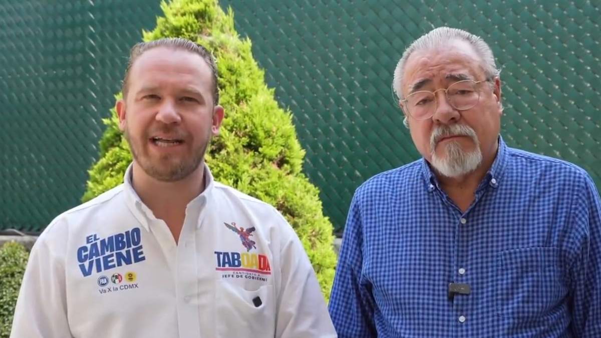 El candidato opositor a la jefatura de gobierno y Ernesto Encinas