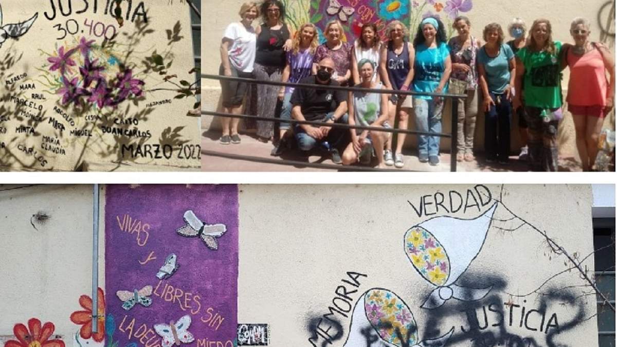 Las esvásticas fueron pintadas por desconocidos en la madrugada.