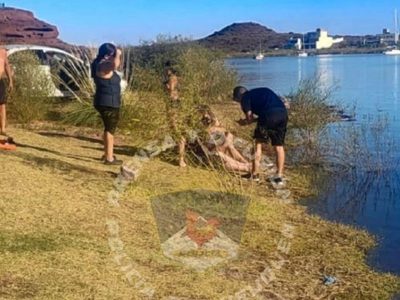 Policías de El Chocón rescataron a un hombre que se ahogaba en el lago Exequiel Ramos Mexía