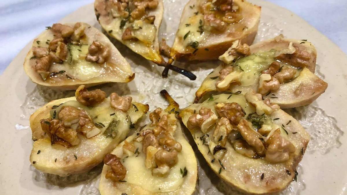 Peras rellenas. Fuente: (Instagram)