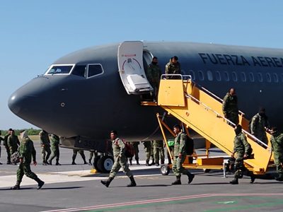 Refuerzan seguridad en Reynosa con la llegada de 200 militares