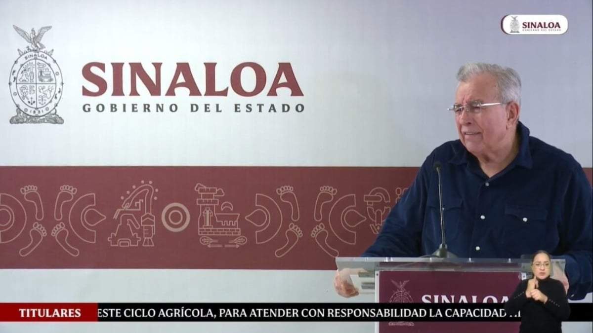 Rubén Rocha Moya en su conferencia semanal