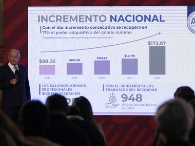 El aumento del salario mínimo dependerá de cuánto baje la inflación: AMLO