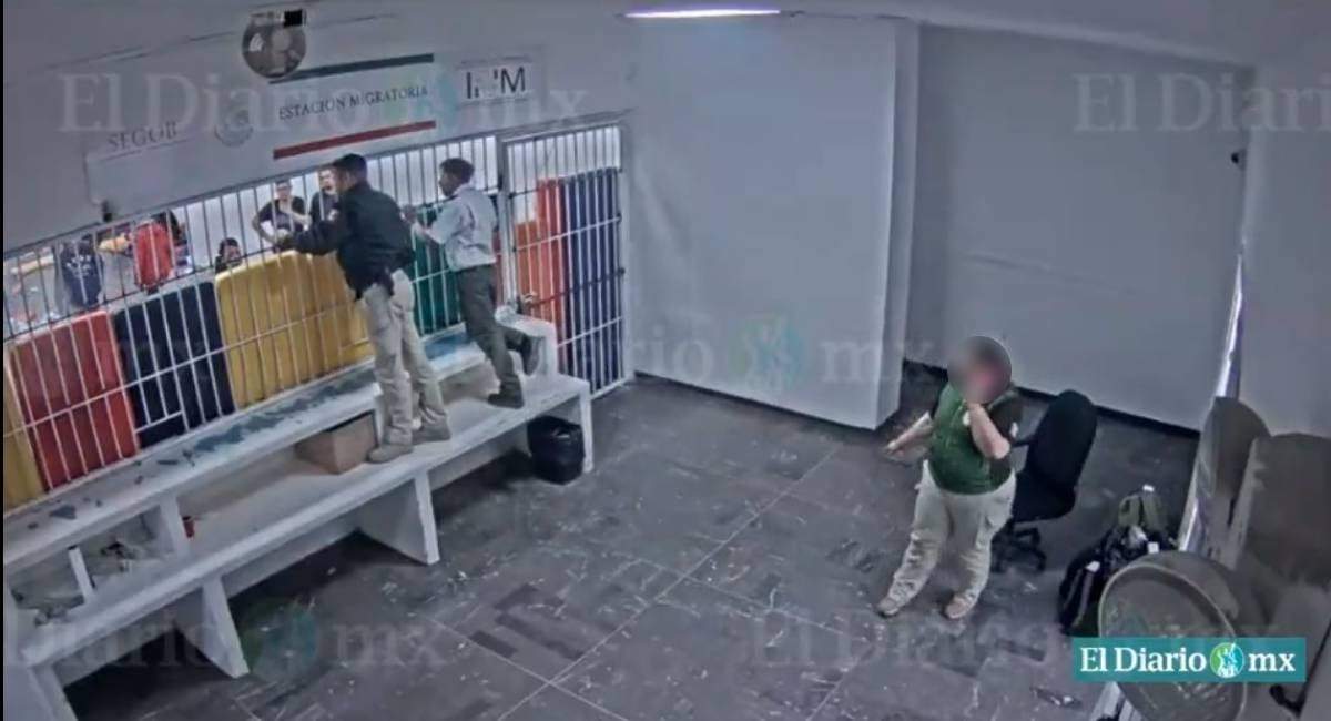 Imágenes de archivo del incendio ocurrido el 27 de marzo en la estación migratoria en Ciudad Juárez.
