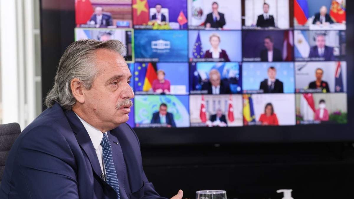 Alberto Fernández en la Cumbre de Líderes sobre el Clima. Fuente: (Twitter)