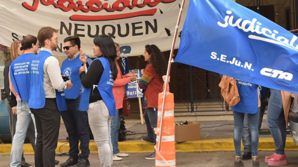 Trabajadores judiciales de Neuquén. Fuente: (Twitter)