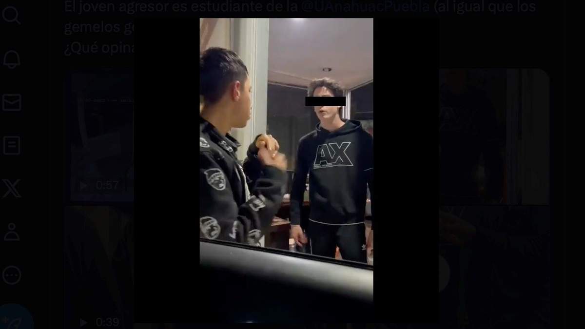 Patricio P., estudiante de la Prepa Anáhuac quien golpeó a un vigilante en Lomas de Angelópolis, Puebla