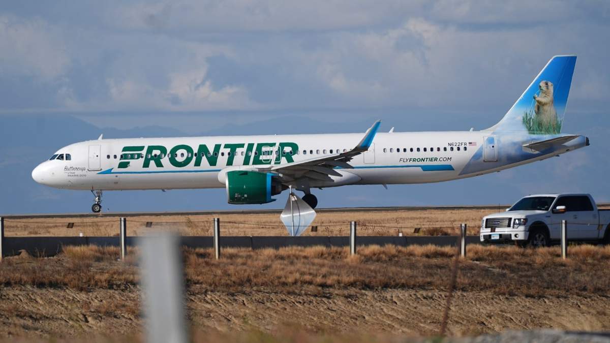 Un avión de Frontier Airlines