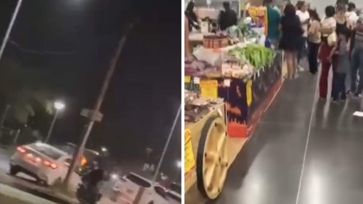 Imágenes de los videos que circularon en redes sociales sobre el tiroteo en Mazatlán y personas refugiándose en un centro comercial