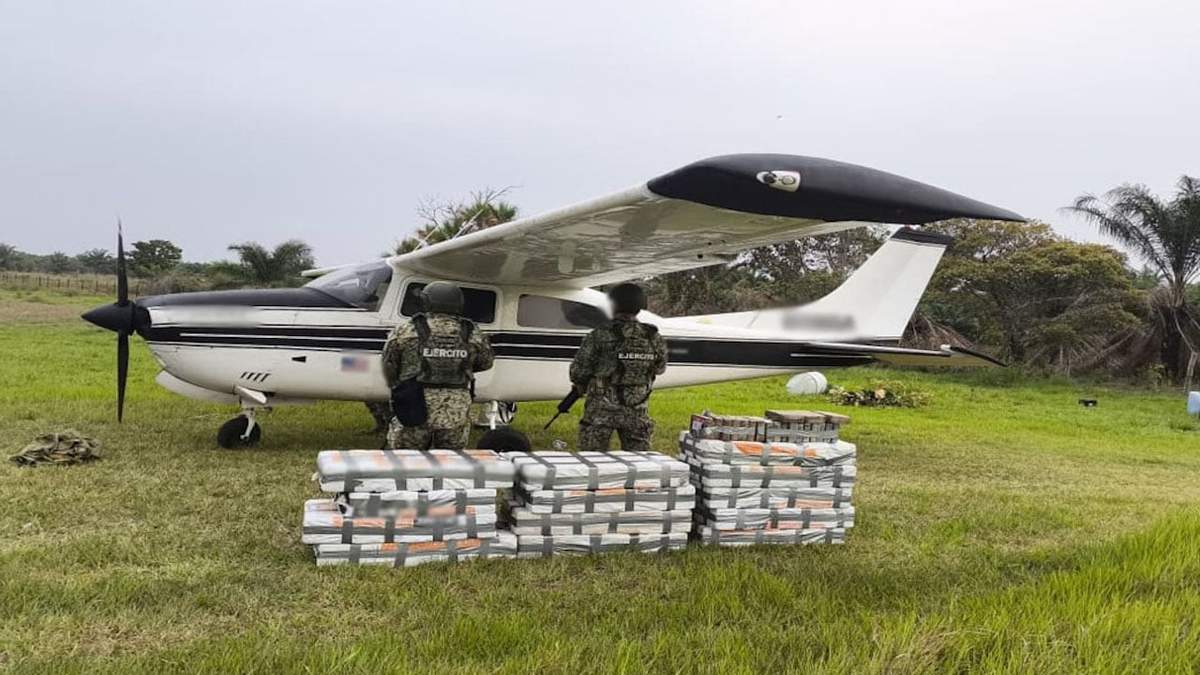 La aeronave decomisada