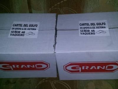 El Cartel del Golfo reparte despensas en Tamaulipas por covid-19