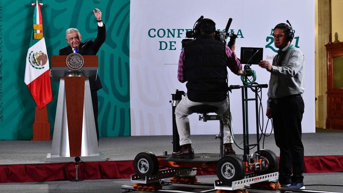 El presidente López Obrador en su conferencia