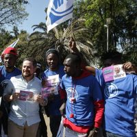 Santiago Taboada cierra precampaña en Iztapalapa y GAM con migrantes haitianos