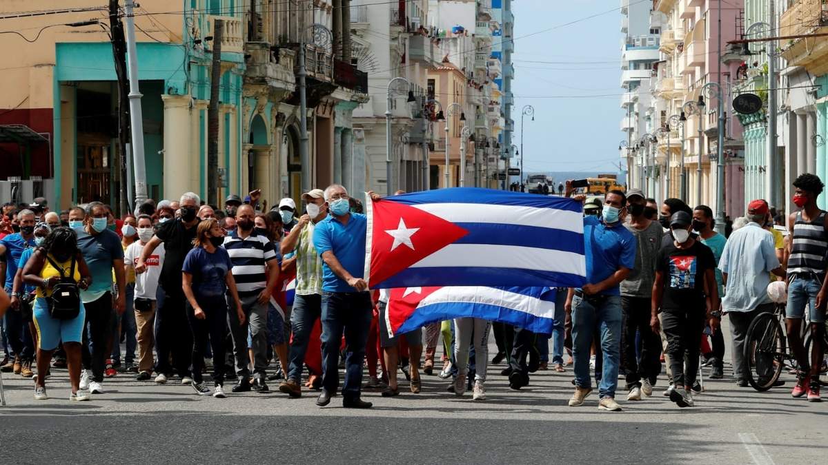 Las protestas del 11 de julio en Cuba no tenían precedentes en los últimos 60 años. Fuente: (Twitter)