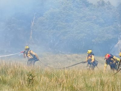 Brigadistas luchan contra el incendio en Valle Magdalena mientras la lluvia genera esperanzas para contener el fuego