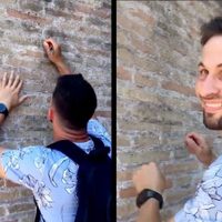 Buscan a turista que grabó su nombre en el Coliseo romano