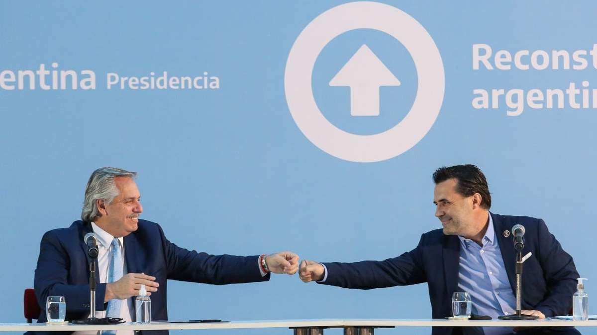 El presidente Alberto Fernández y el secretario de Energía, Darío Martínez. Fuente: (Twitter)