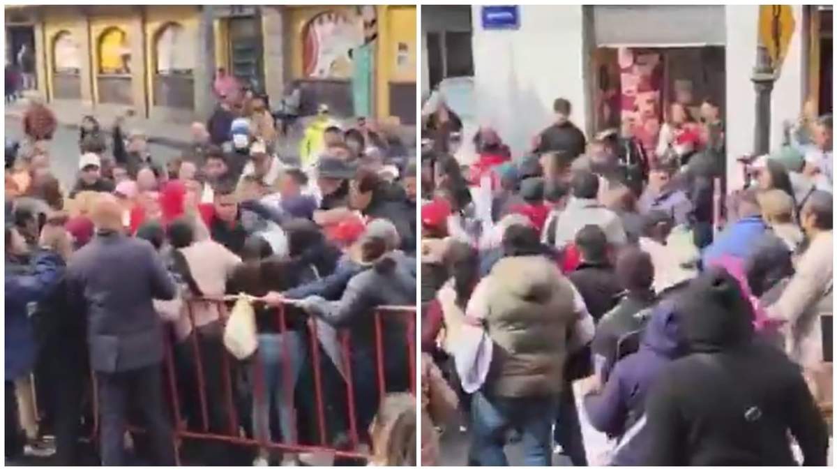 Simpatizantes de los diputados morenistas Gerardo González García y Víctor Hugo Lobo Rodríguez "Lobito" se confrontan en la inmediaciones del Congreso de la CDMX