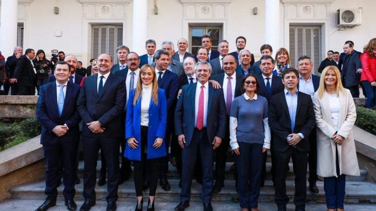 Alberto Fernández con gobernadores. Fuente: (Twitter)