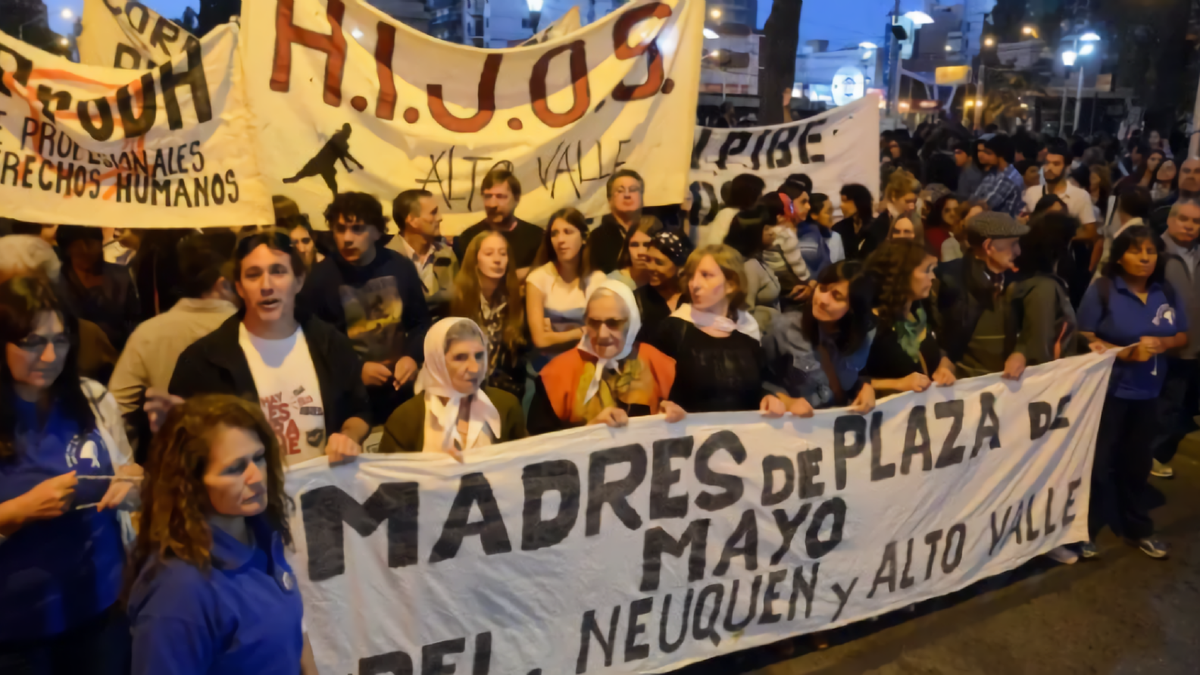 Movilización por el 24 de marzo en Neuquén. Fuente: (Twitter)