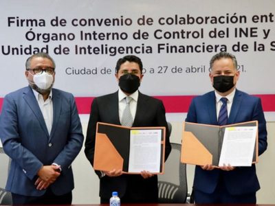 INE y UIF firman convenio para frenar delitos relacionados con la corrupción
