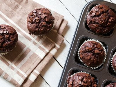 Muffins de chocolate en pocos minutos y sin harinas
