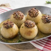 Canastitas de cebolla: sin harina y con un relleno que está a otro nivel, una receta que es un 10