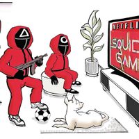 El "Calamar…" de Netflix, en casas y calles…