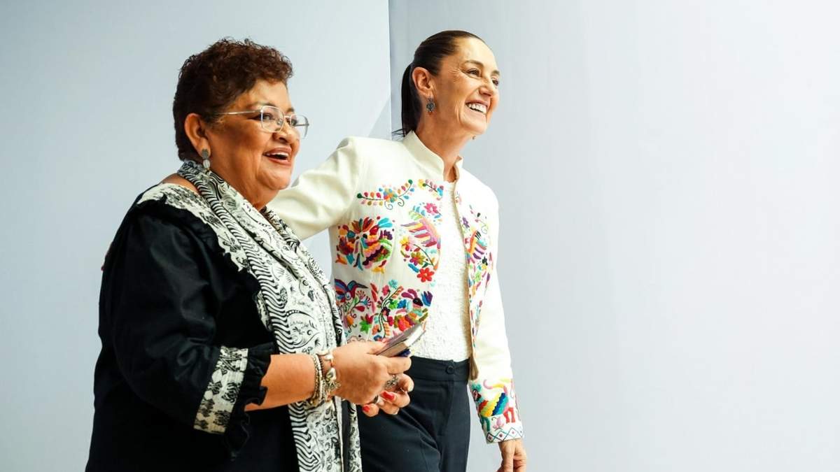 Ernestina Godoy y Claudia Sheinbaum en conferencia de prensa