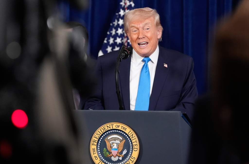 El presidente Donald Trump durante la conferencia donde anunció los detalles de la detención de Nicolás Maduro