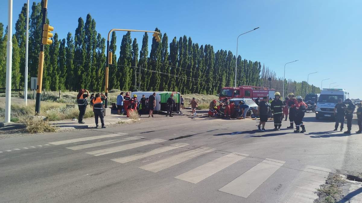El incidente vial en el ingrso a Polttier. Fuente: (Vialidad Nacional)