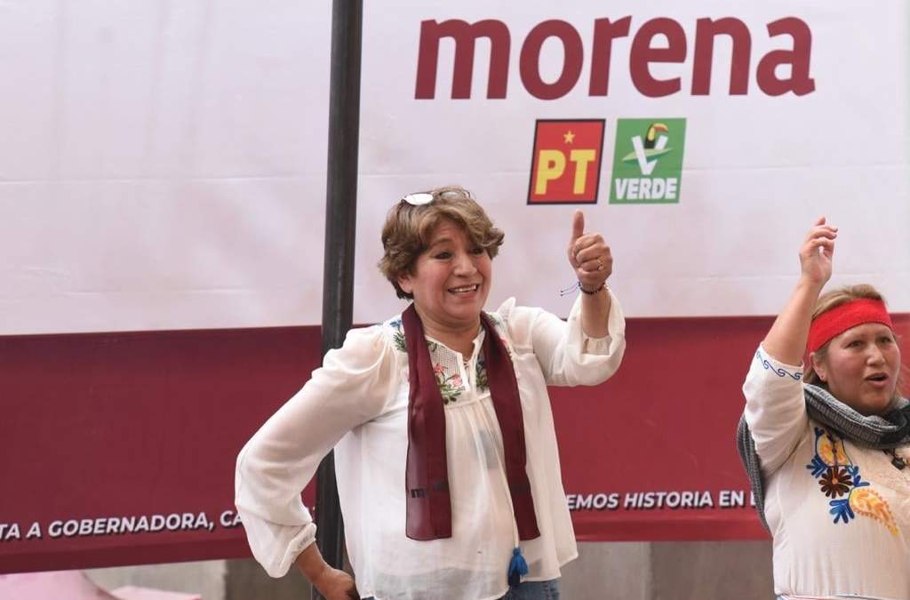 Delfina Gómez, candidata de Morena, PT y PVEM a la gubernatura del Edomex