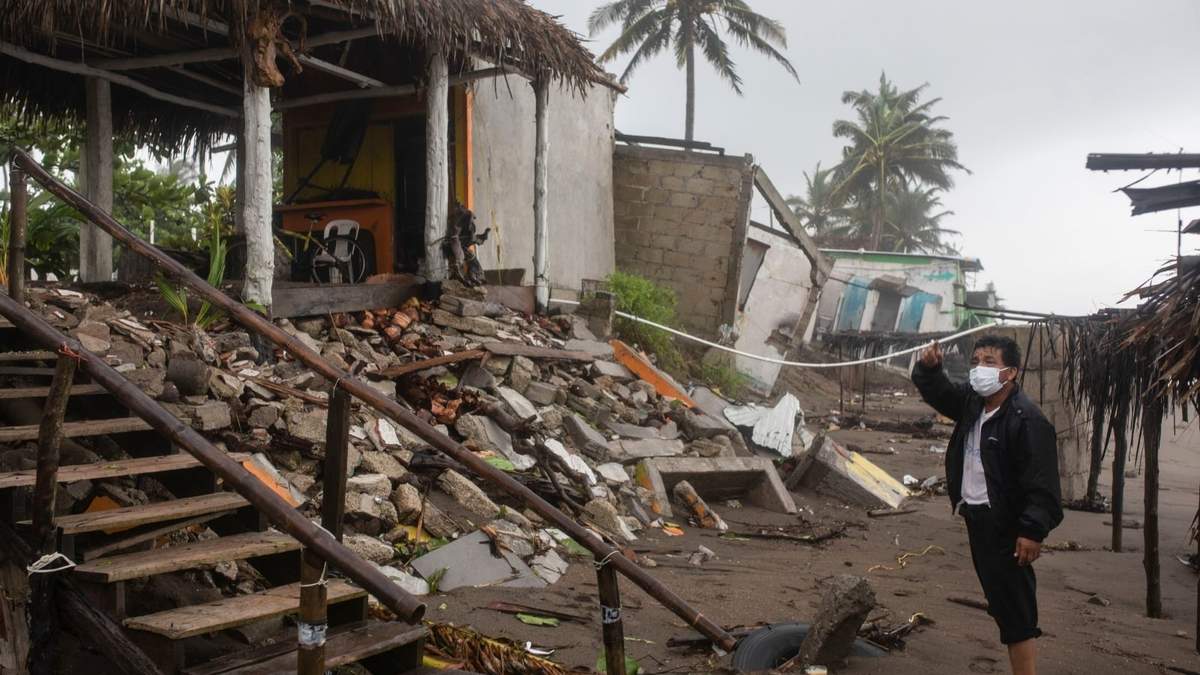 Daños ocasionados por "Grace" en Tecolutla, Veracruz