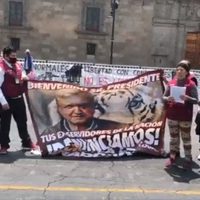 Servidores de la Nación protestan en Palacio Nacional