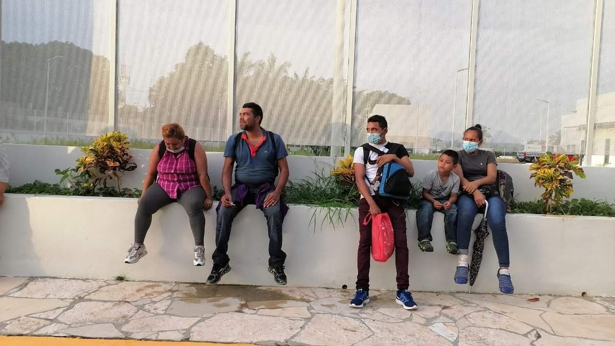 Un grupo de migrantes centroamericanos en Chiapas